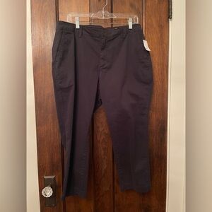 Gap Pants 16P Black Mid Rise Downtown Khakis Petite NWT New